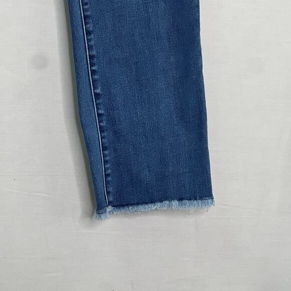 Democracy Womens Ab Technology Medium Wash Denim Raw Hem Skinny Jeans Size 6‎ - Picture 4 of 13